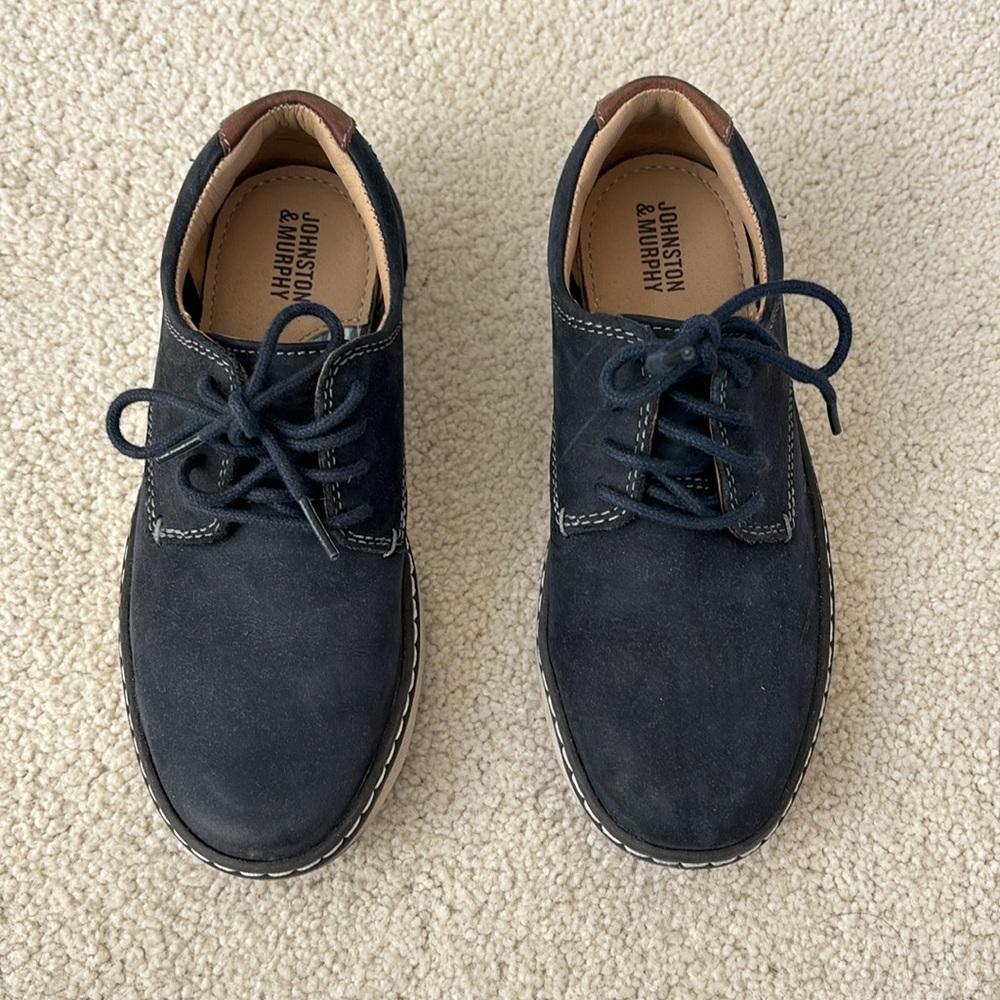 Johnston & Murphy little boy size 12.5 blue dress shoe